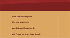 Desktop Screenshot of hotel-muehlengarten.de