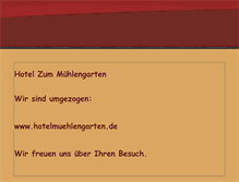 Tablet Screenshot of hotel-muehlengarten.de